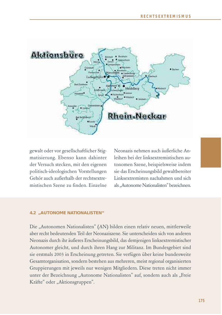 Seite 175 des Verfassungsschutzbericht 2012 Baden-Württemberg