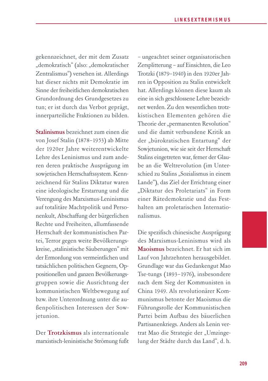 Seite 209 des Verfassungsschutzbericht 2012 Baden-Württemberg