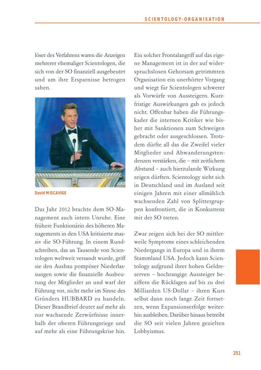 Seite 251 des Verfassungsschutzbericht 2012 Baden-Württemberg
