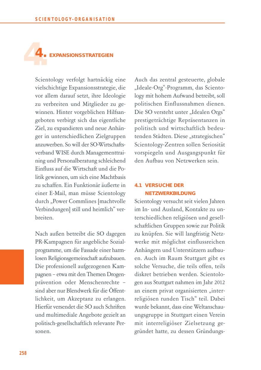 Seite 258 des Verfassungsschutzbericht 2012 Baden-Württemberg