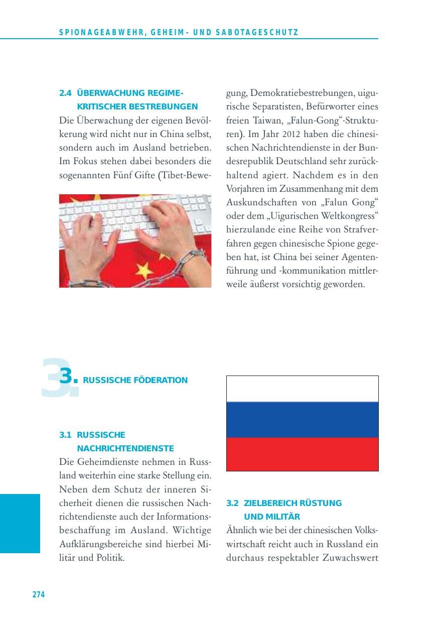 Seite 274 des Verfassungsschutzbericht 2012 Baden-Württemberg