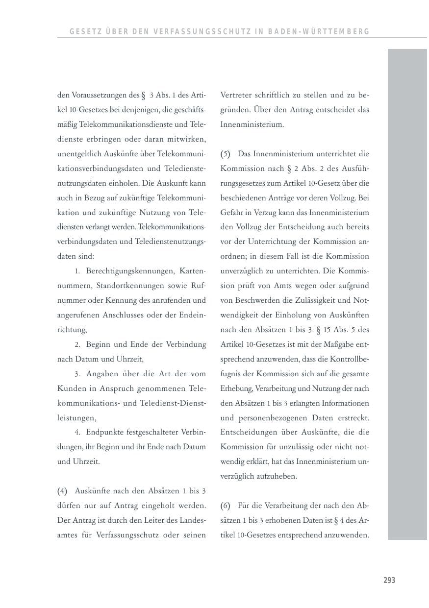 Seite 293 des Verfassungsschutzbericht 2012 Baden-Württemberg