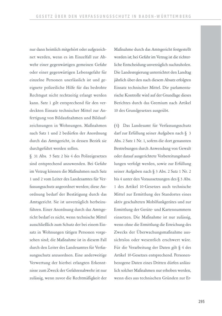 Seite 295 des Verfassungsschutzbericht 2012 Baden-Württemberg