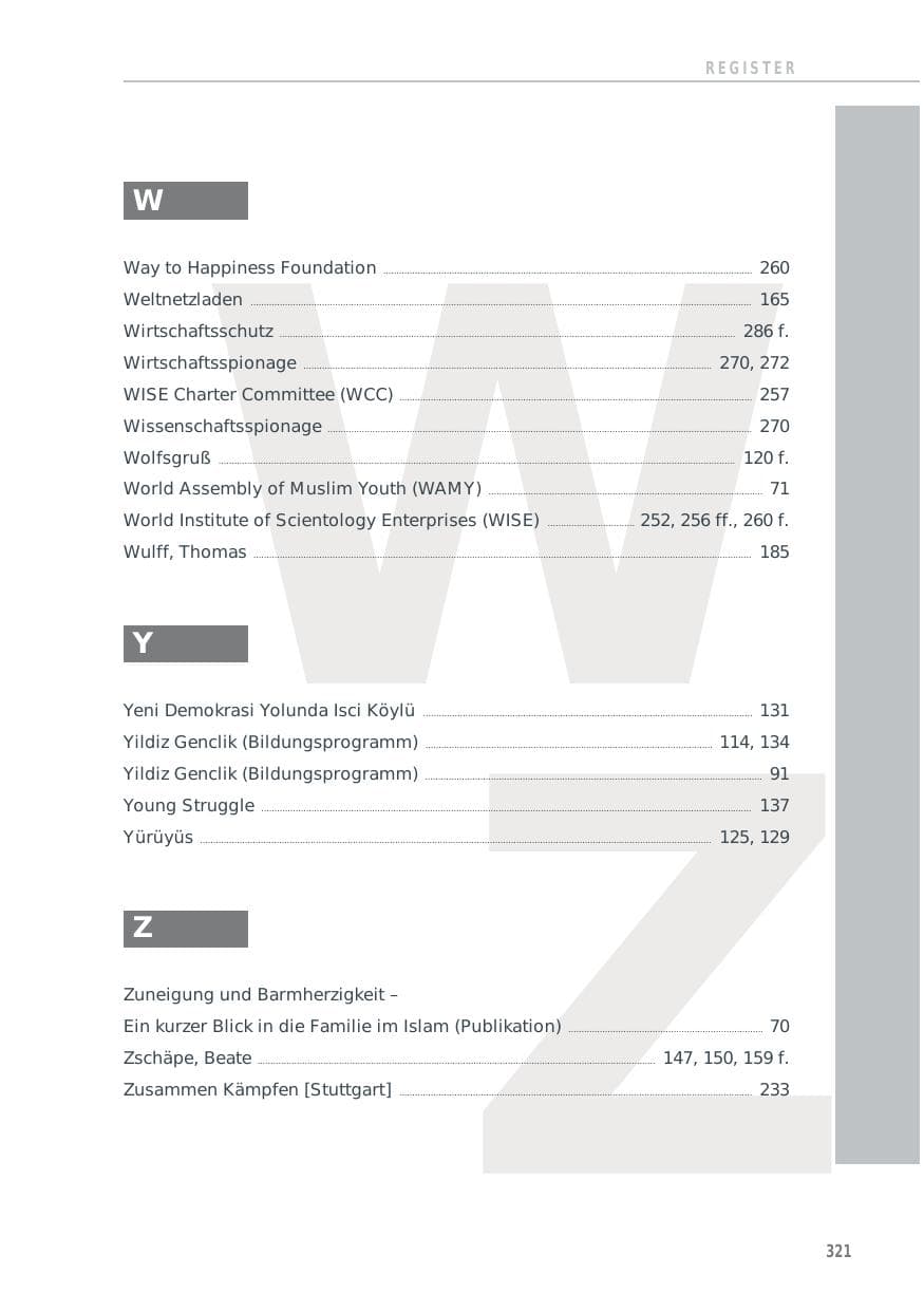 Seite 321 des Verfassungsschutzbericht 2012 Baden-Württemberg