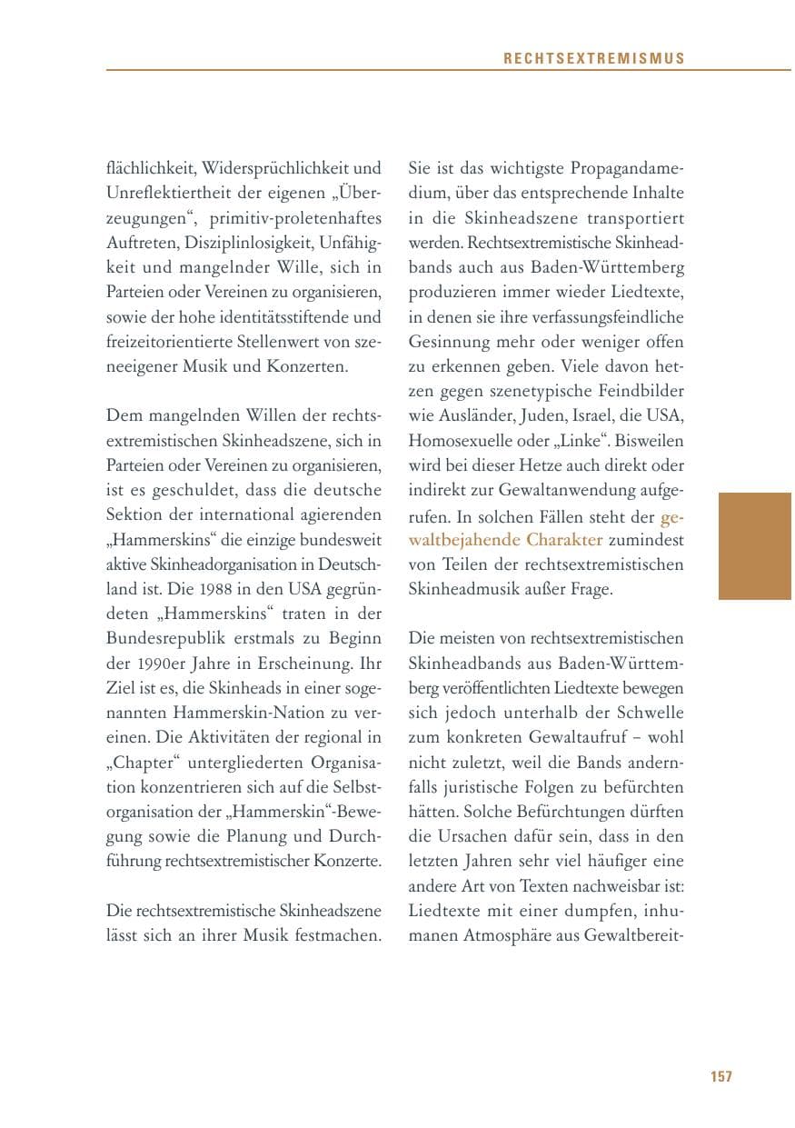 Seite 157 des Verfassungsschutzbericht 2013 Baden-Württemberg