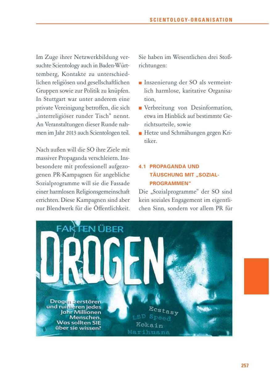 Seite 257 des Verfassungsschutzbericht 2013 Baden-Württemberg