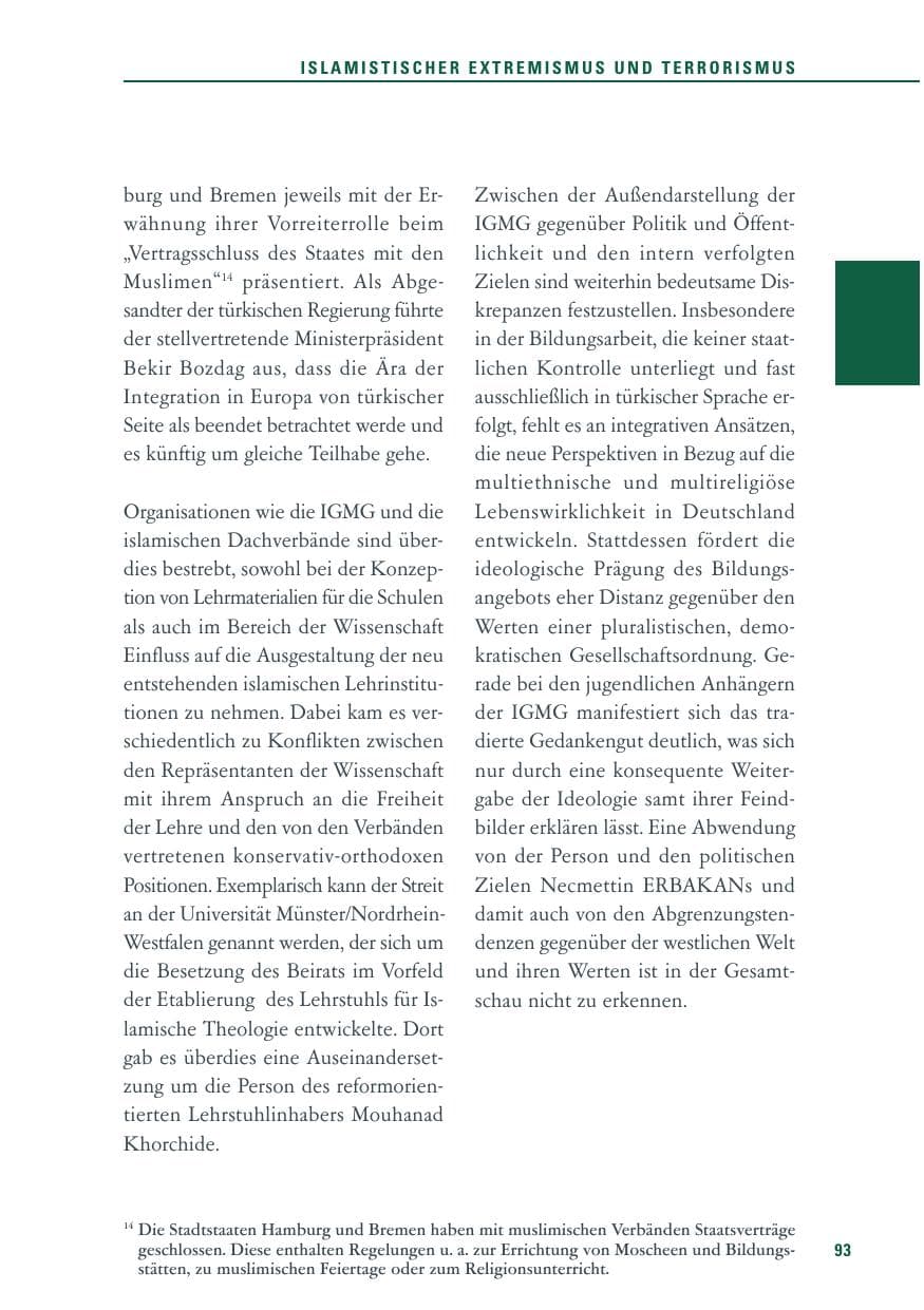 Seite 93 des Verfassungsschutzbericht 2013 Baden-Württemberg
