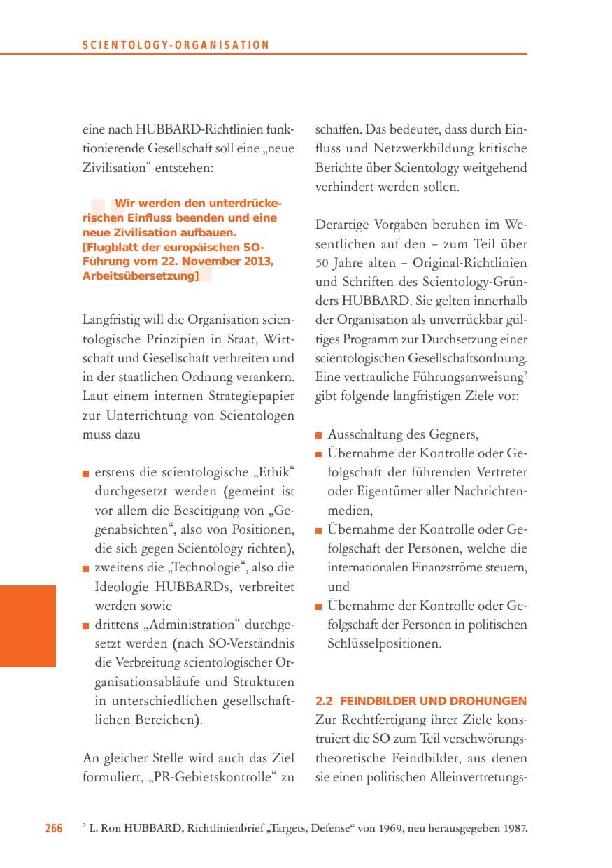 Seite 266 des Verfassungsschutzbericht 2014 Baden-Württemberg