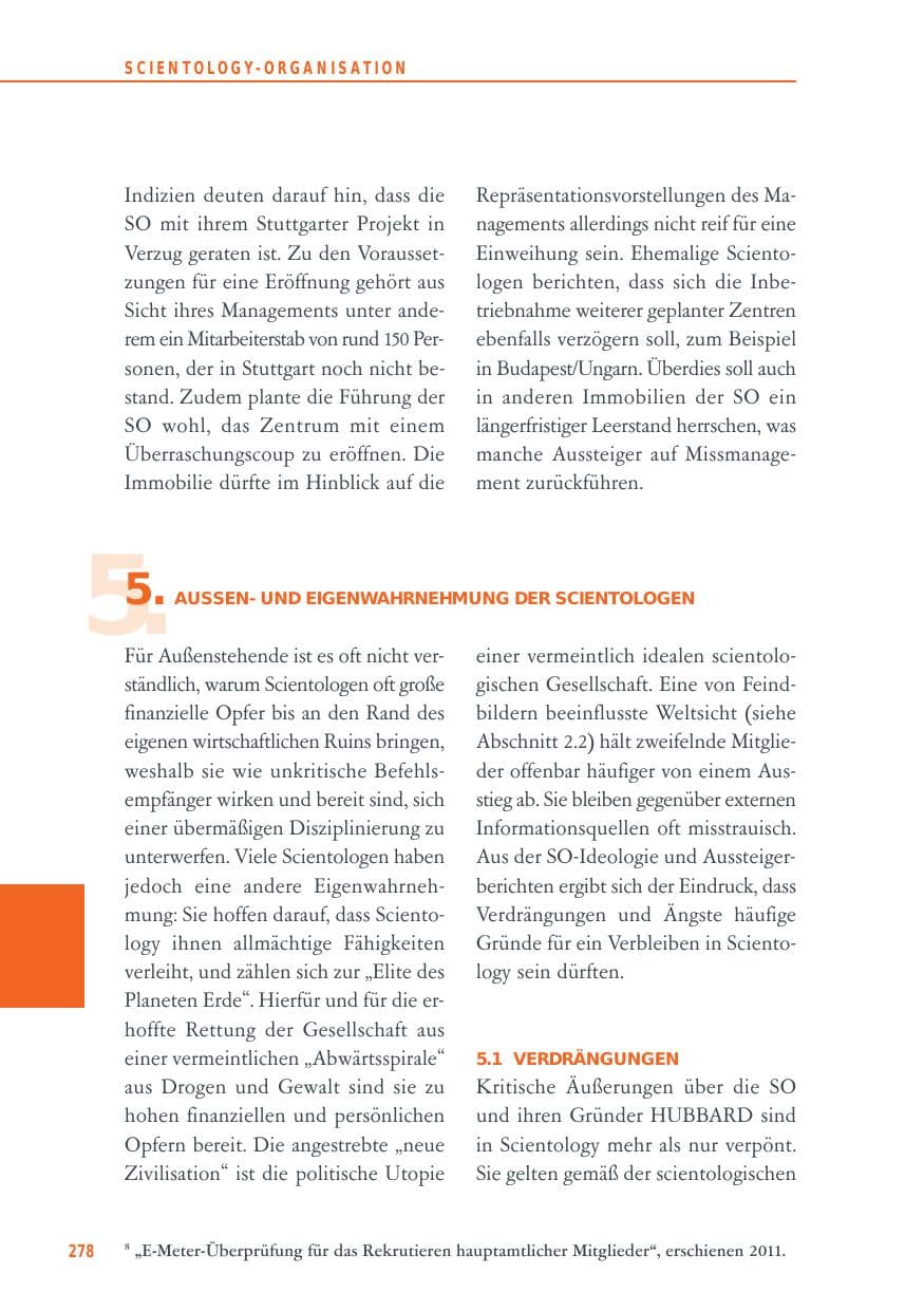 Seite 278 des Verfassungsschutzbericht 2014 Baden-Württemberg