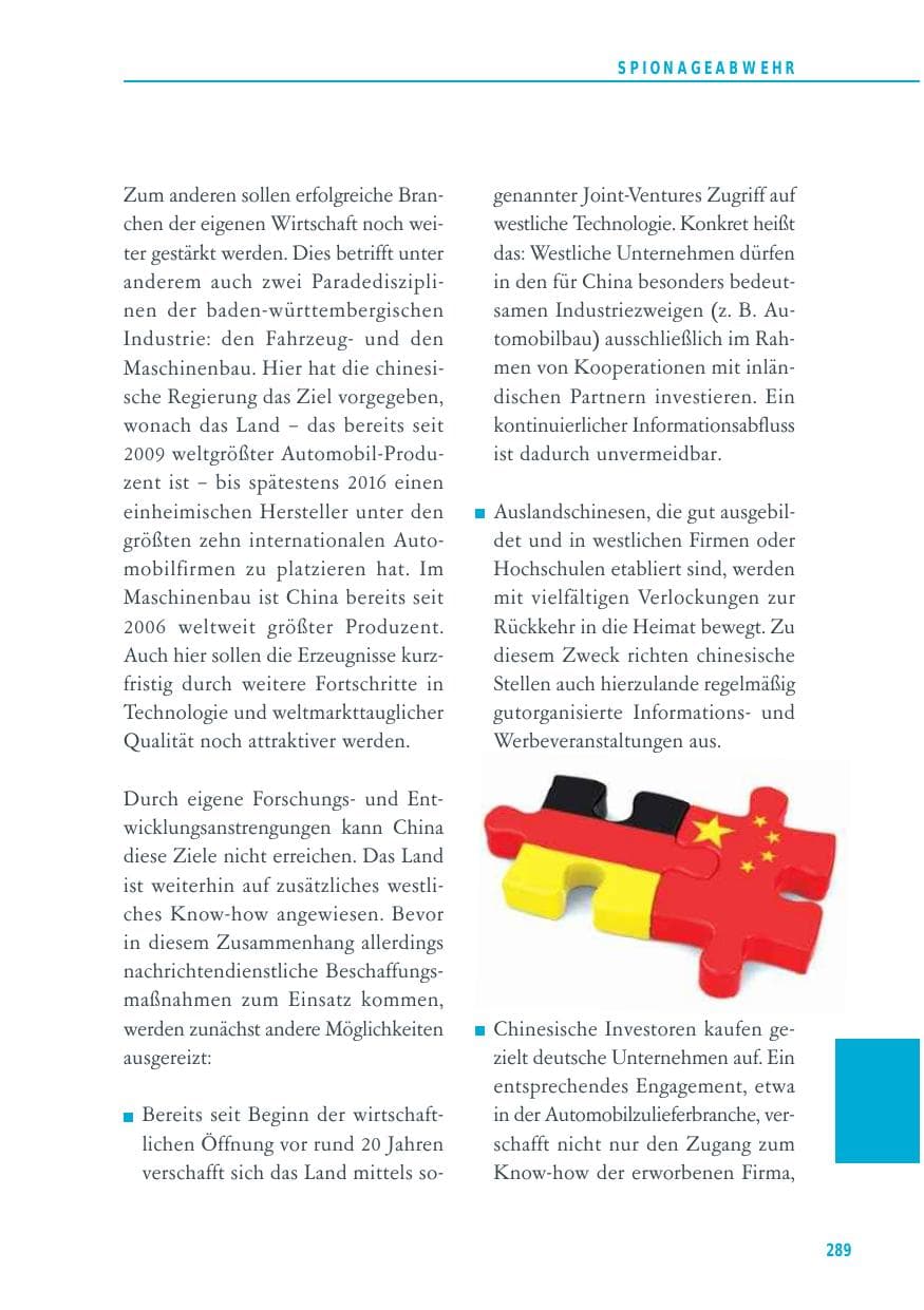 Seite 289 des Verfassungsschutzbericht 2014 Baden-Württemberg