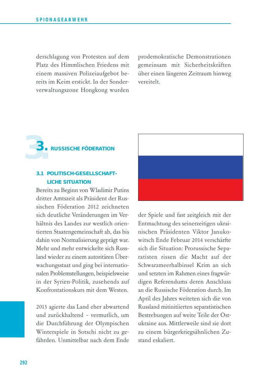 Seite 292 des Verfassungsschutzbericht 2014 Baden-Württemberg