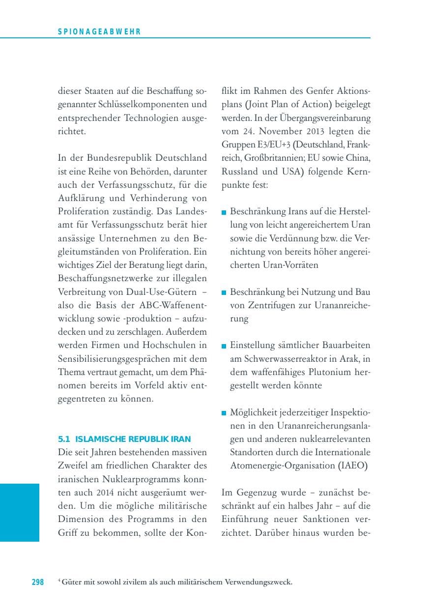 Seite 298 des Verfassungsschutzbericht 2014 Baden-Württemberg