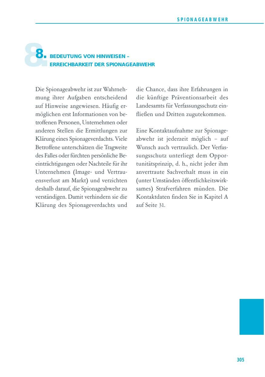 Seite 305 des Verfassungsschutzbericht 2014 Baden-Württemberg