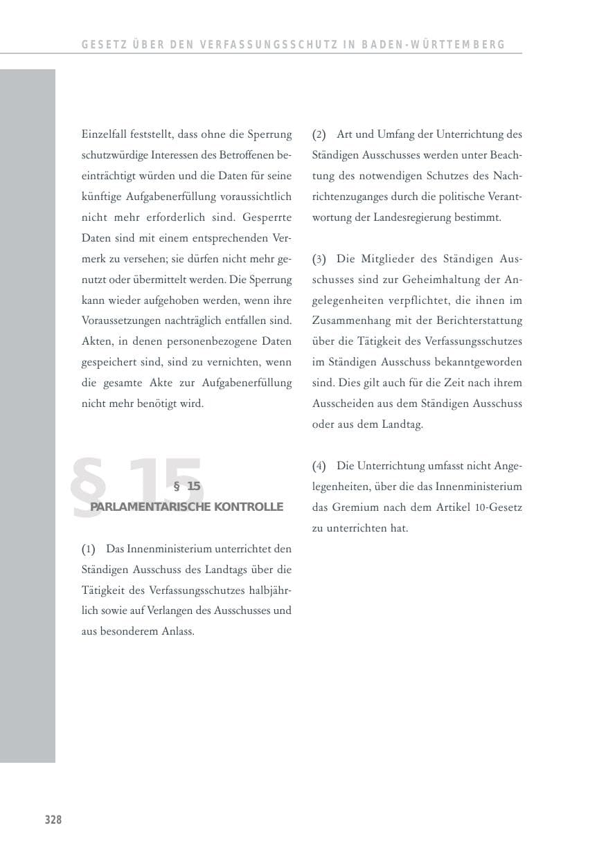 Seite 328 des Verfassungsschutzbericht 2014 Baden-Württemberg
