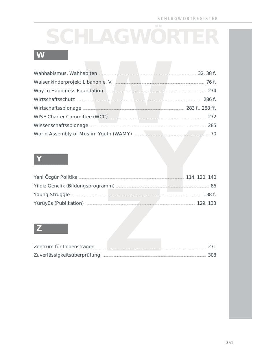 Seite 351 des Verfassungsschutzbericht 2014 Baden-Württemberg