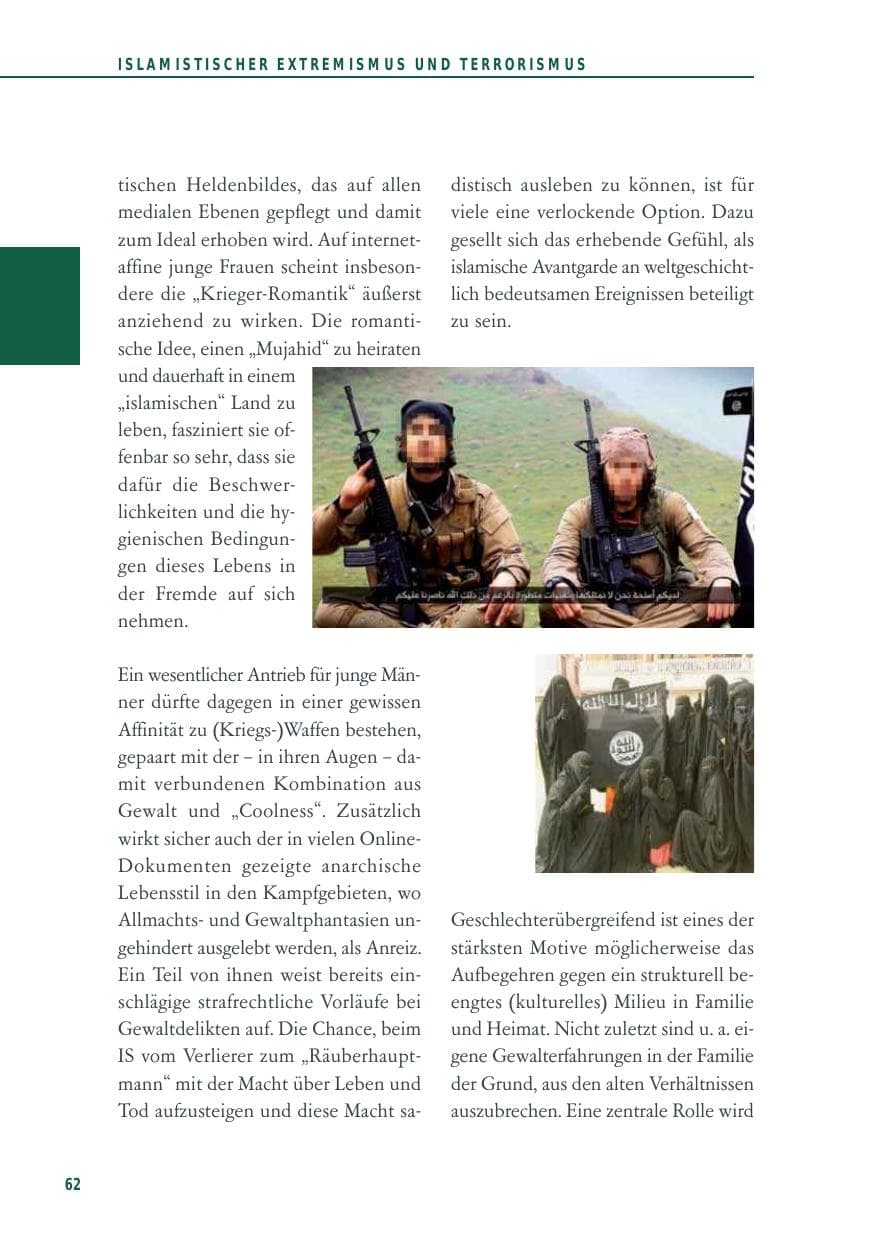 Seite 62 des Verfassungsschutzbericht 2014 Baden-Württemberg