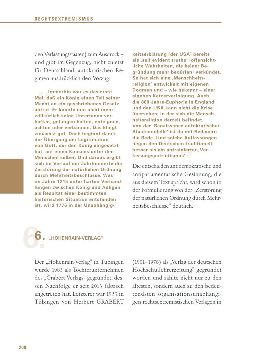 Seite 200 des Verfassungsschutzbericht 2015 Baden-Württemberg
