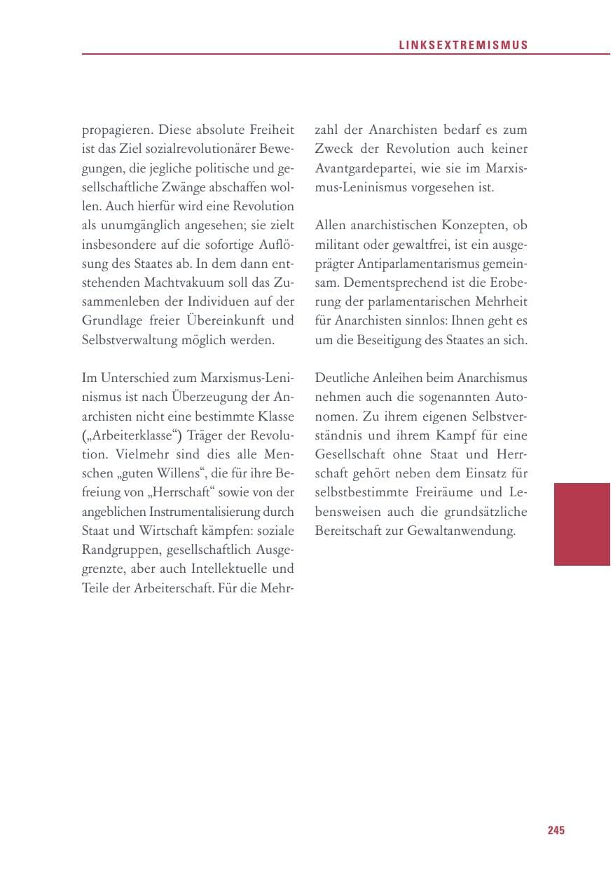 Seite 245 des Verfassungsschutzbericht 2015 Baden-Württemberg