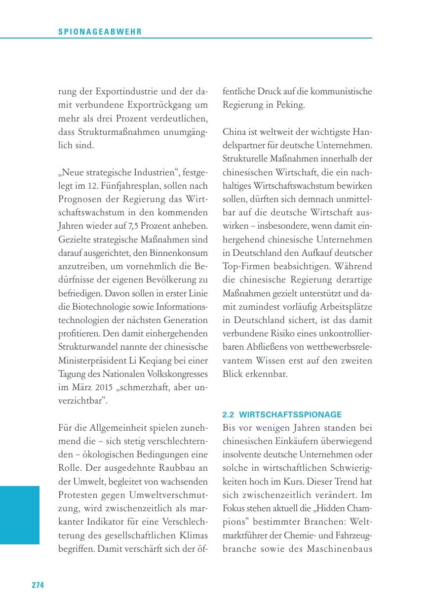 Seite 274 des Verfassungsschutzbericht 2015 Baden-Württemberg