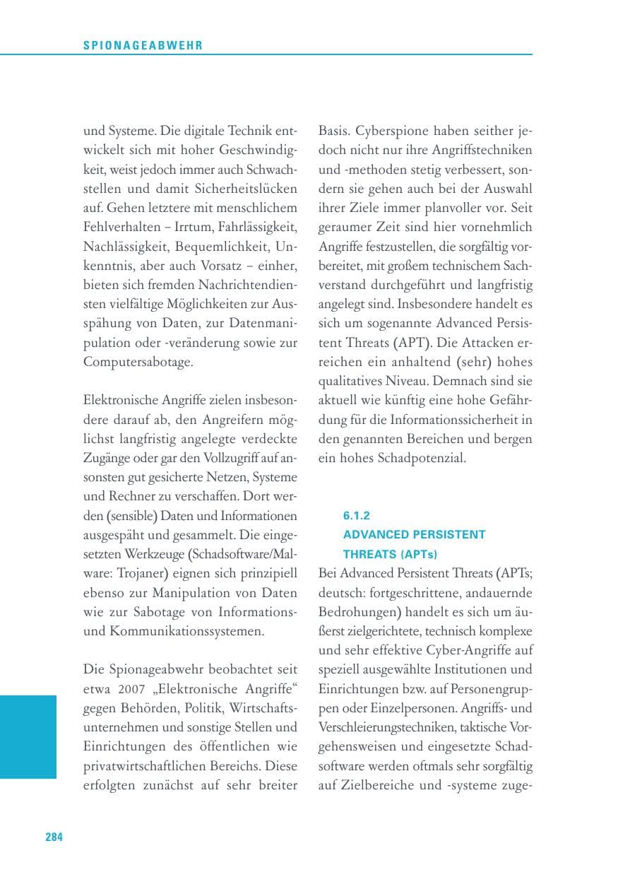 Seite 284 des Verfassungsschutzbericht 2015 Baden-Württemberg