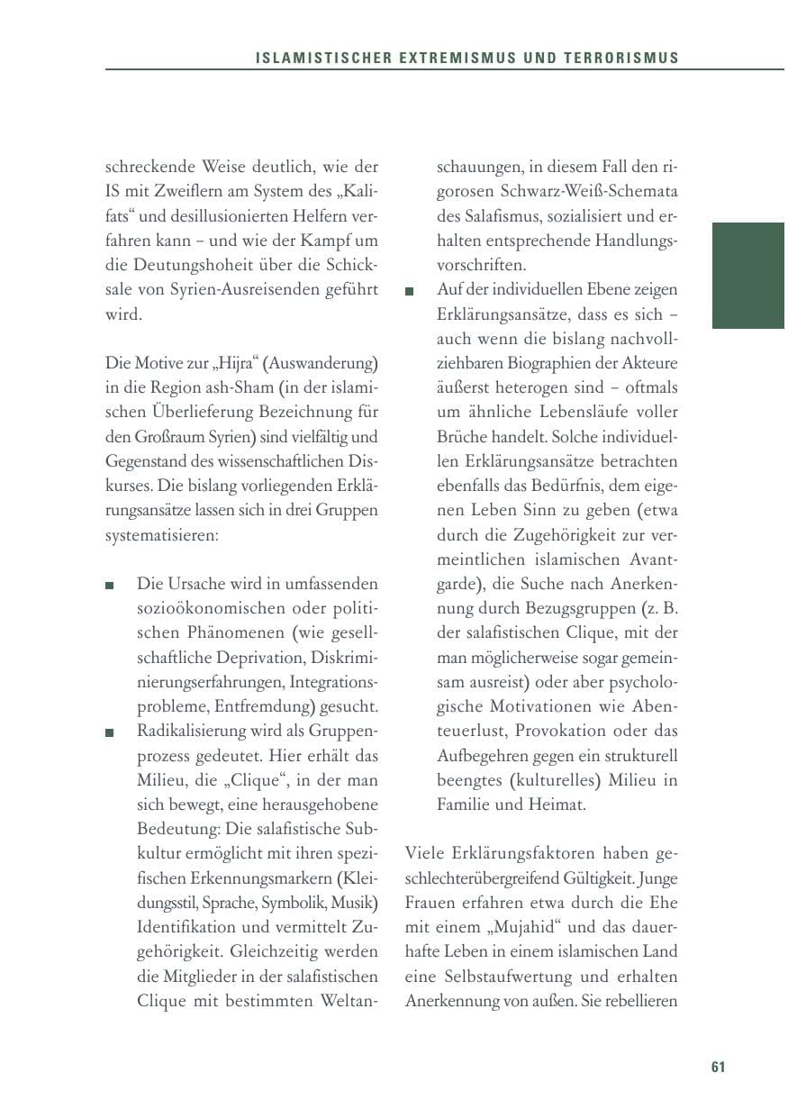 Seite 61 des Verfassungsschutzbericht 2015 Baden-Württemberg