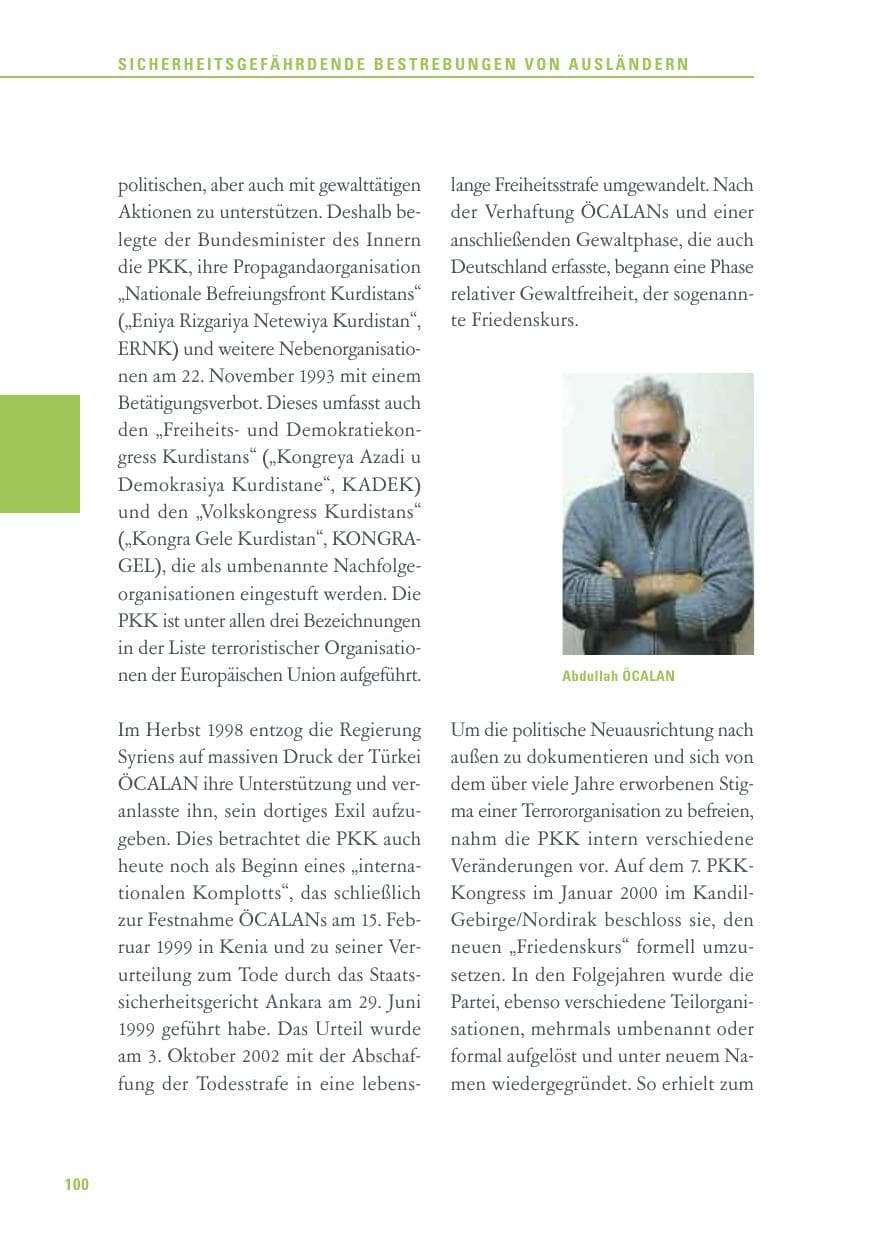 Seite 100 des Verfassungsschutzbericht 2015 Baden-Württemberg