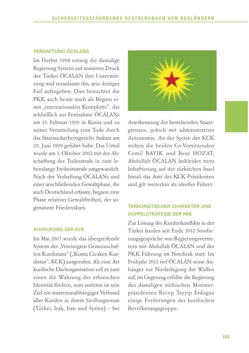 Seite 103 des Verfassungsschutzbericht 2016 Baden-Württemberg