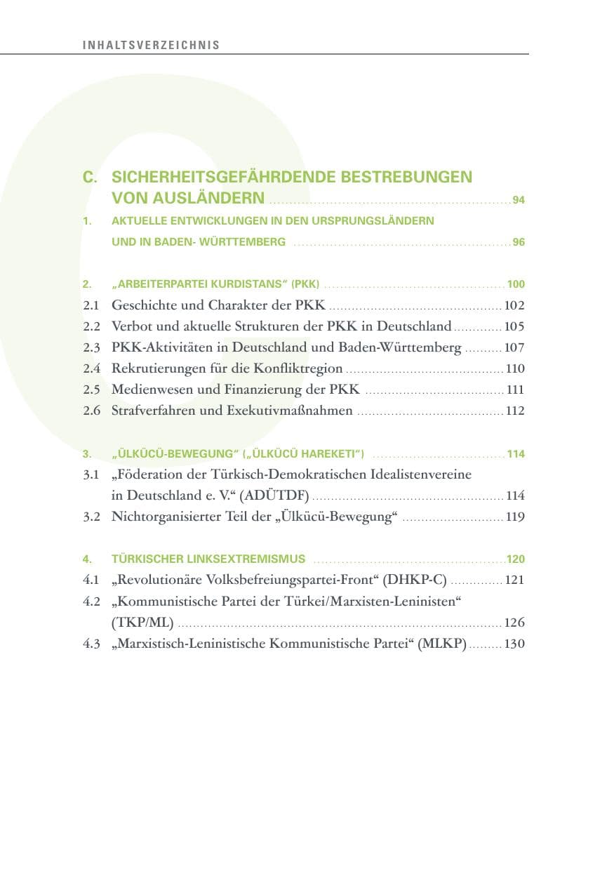 Seite 12 des Verfassungsschutzbericht 2016 Baden-Württemberg