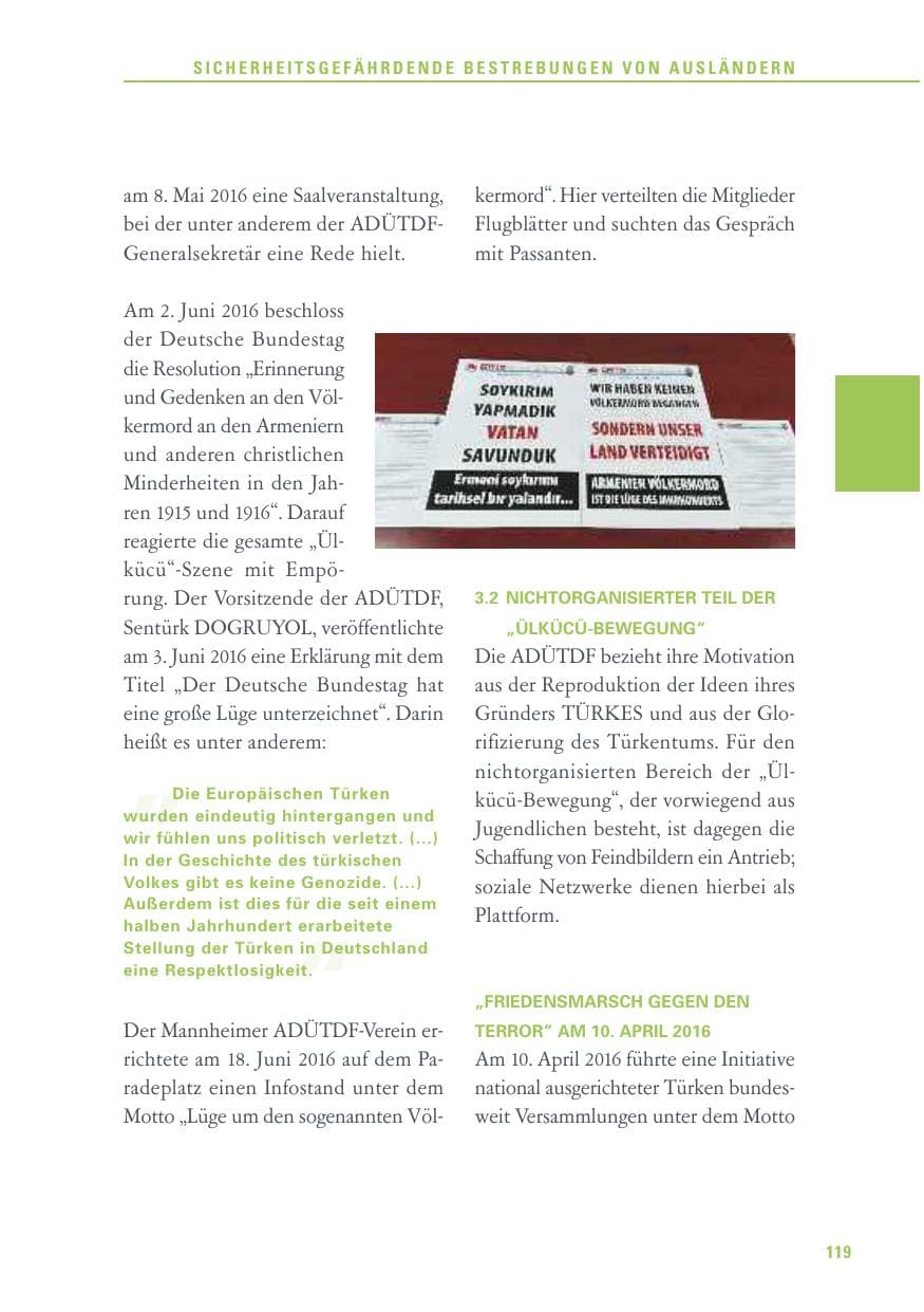Seite 119 des Verfassungsschutzbericht 2016 Baden-Württemberg