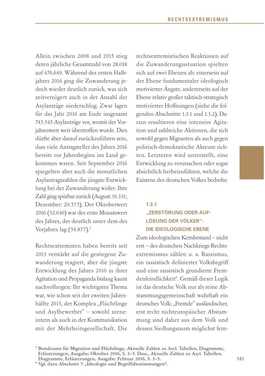 Seite 141 des Verfassungsschutzbericht 2016 Baden-Württemberg