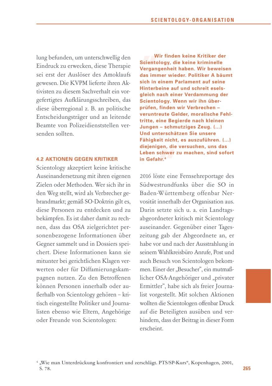 Seite 265 des Verfassungsschutzbericht 2016 Baden-Württemberg