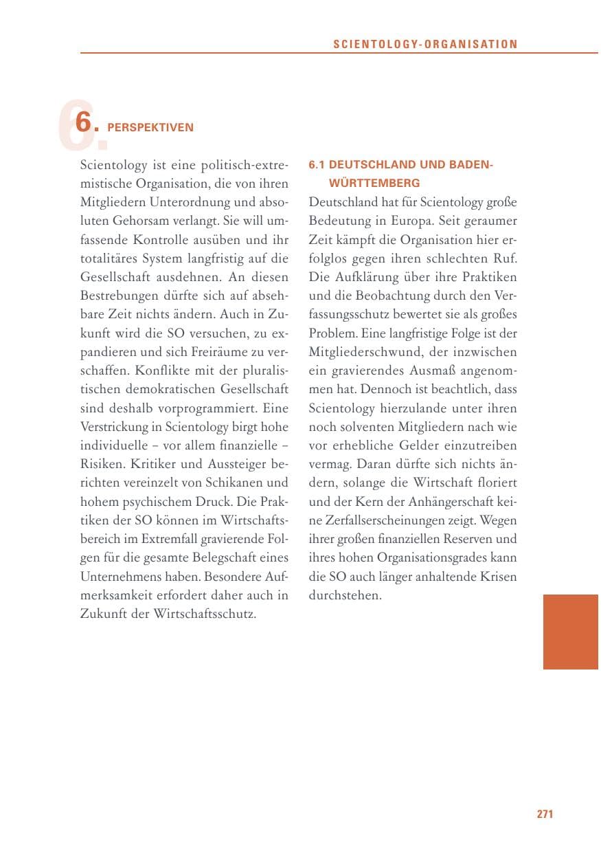 Seite 271 des Verfassungsschutzbericht 2016 Baden-Württemberg