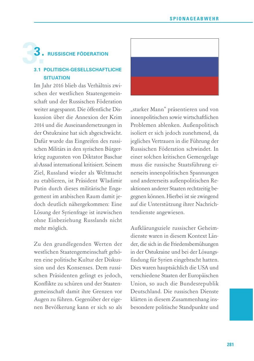 Seite 281 des Verfassungsschutzbericht 2016 Baden-Württemberg