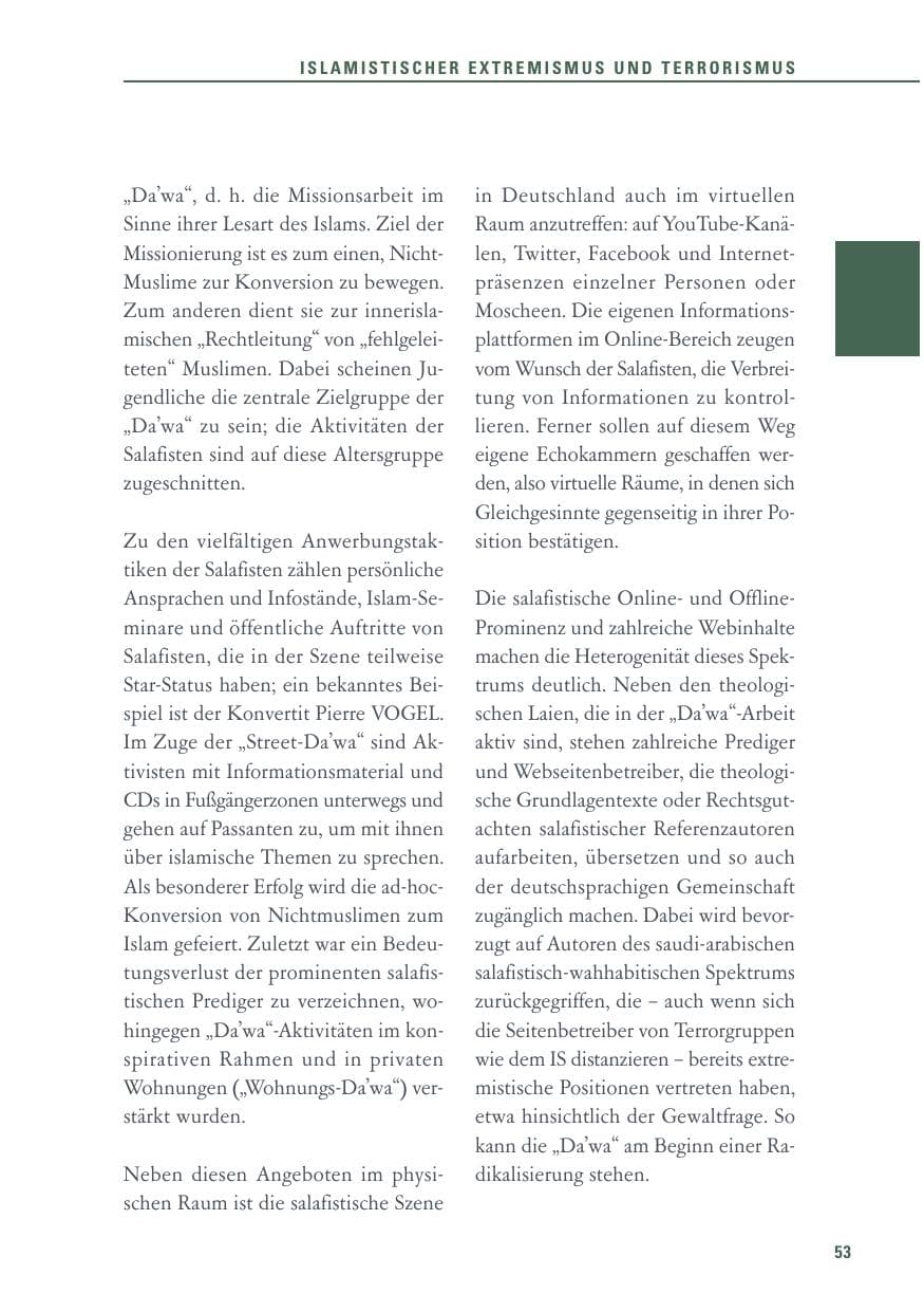 Seite 53 des Verfassungsschutzbericht 2016 Baden-Württemberg