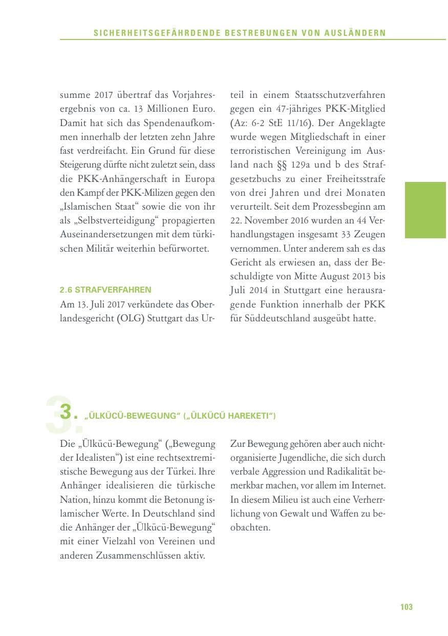 Seite 103 des Verfassungsschutzbericht 2017 Baden-Württemberg