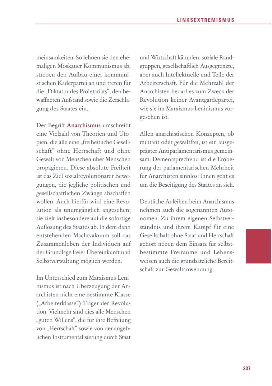 Seite 237 des Verfassungsschutzbericht 2017 Baden-Württemberg