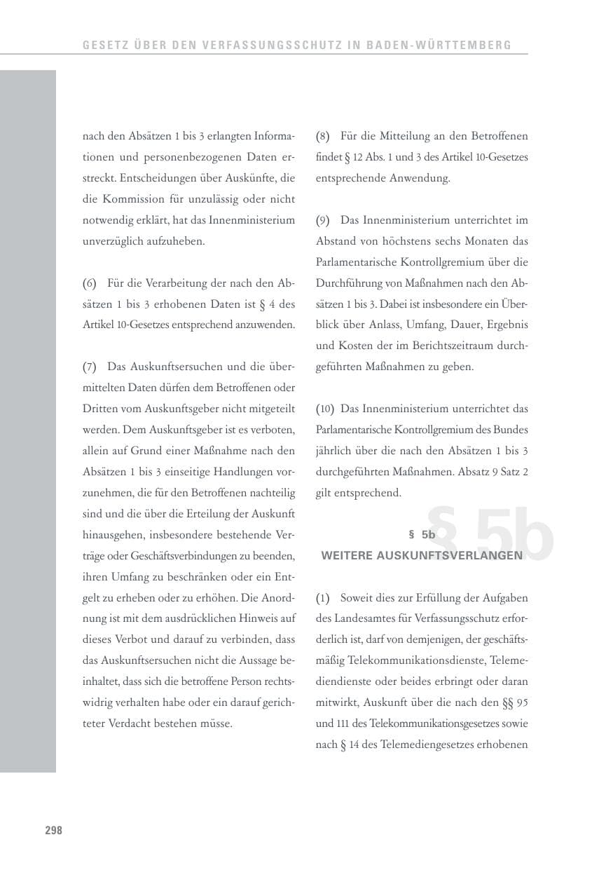 Seite 298 des Verfassungsschutzbericht 2017 Baden-Württemberg