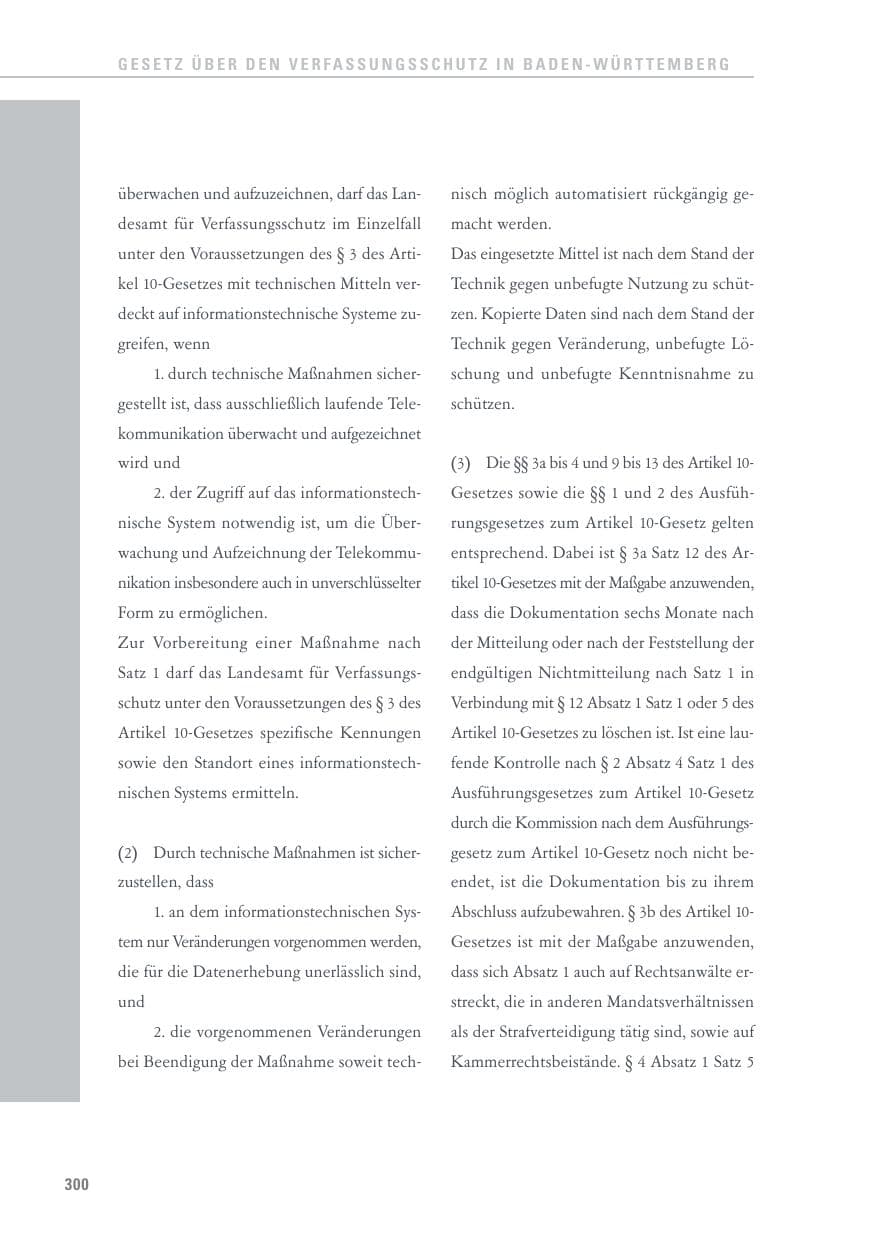 Seite 300 des Verfassungsschutzbericht 2017 Baden-Württemberg