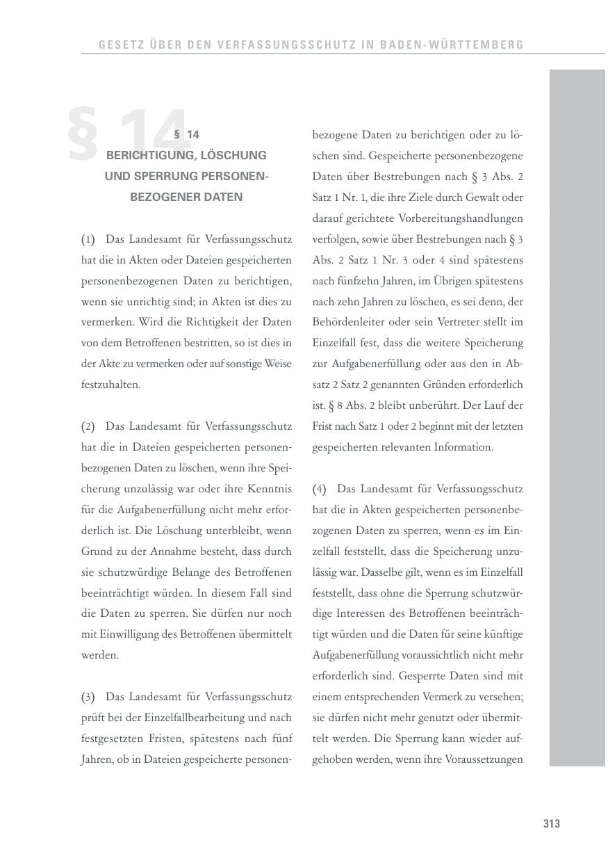 Seite 313 des Verfassungsschutzbericht 2017 Baden-Württemberg