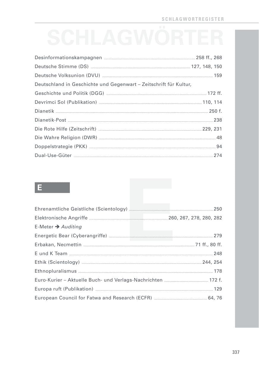 Seite 337 des Verfassungsschutzbericht 2017 Baden-Württemberg