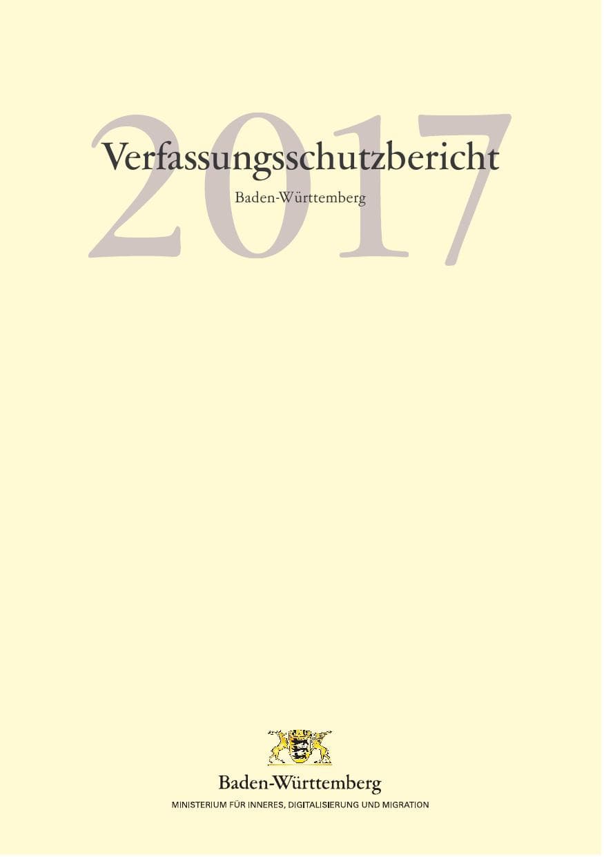 Seite 5 des Verfassungsschutzbericht 2017 Baden-Württemberg