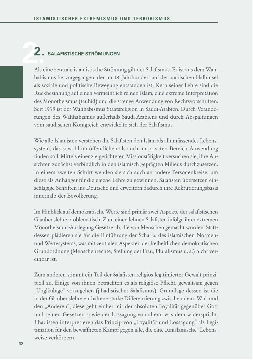 Seite 42 des Verfassungsschutzbericht 2017 Baden-Württemberg