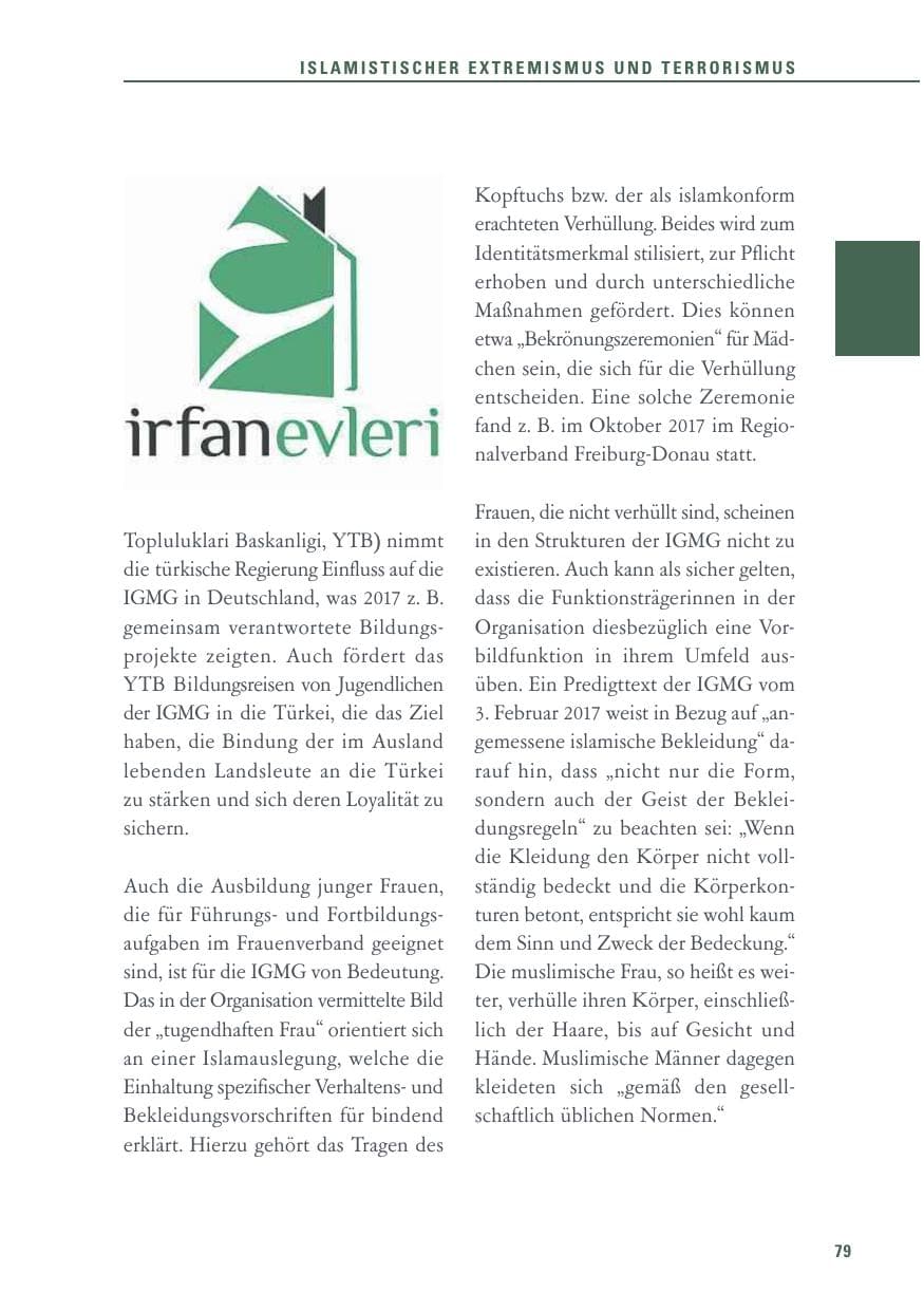 Seite 79 des Verfassungsschutzbericht 2017 Baden-Württemberg