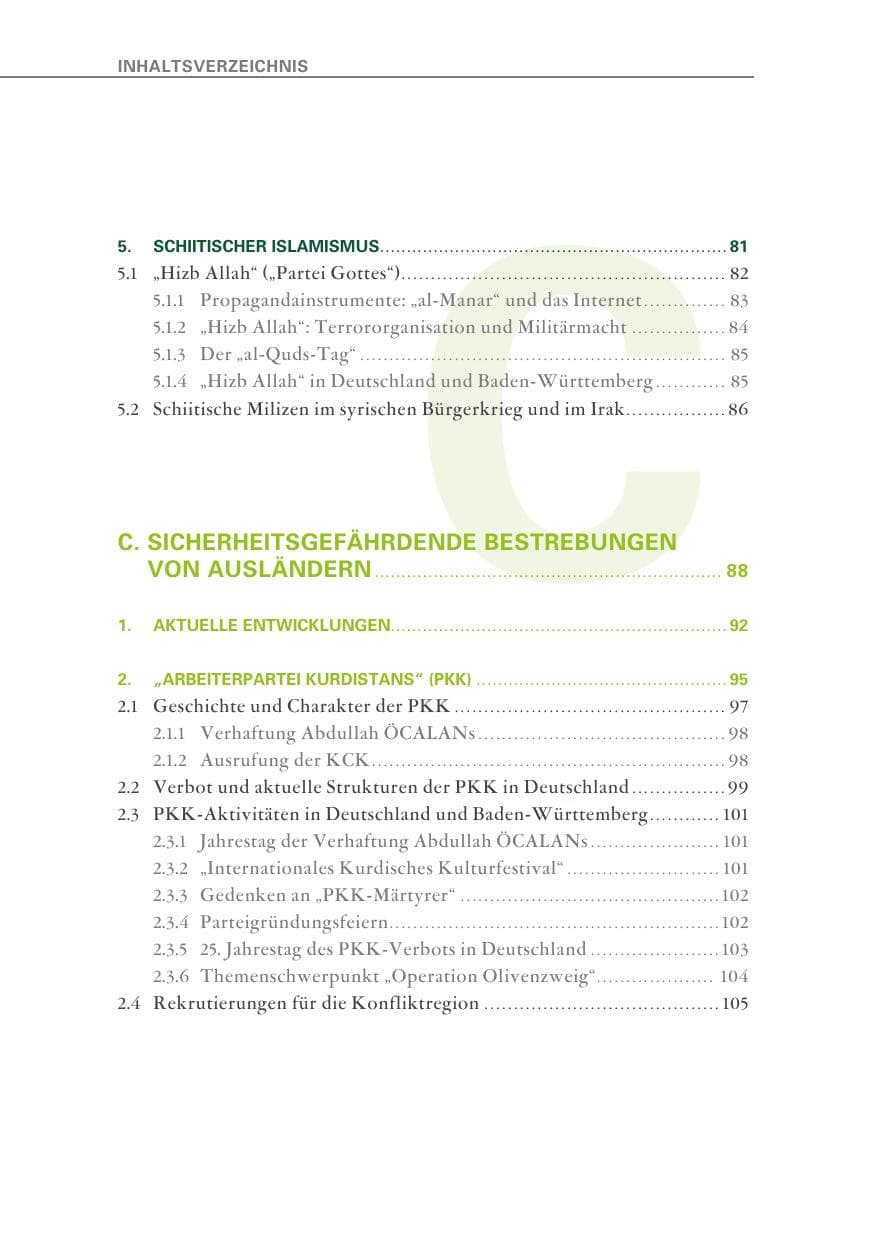Seite 12 des Verfassungsschutzbericht 2018 Baden-Württemberg