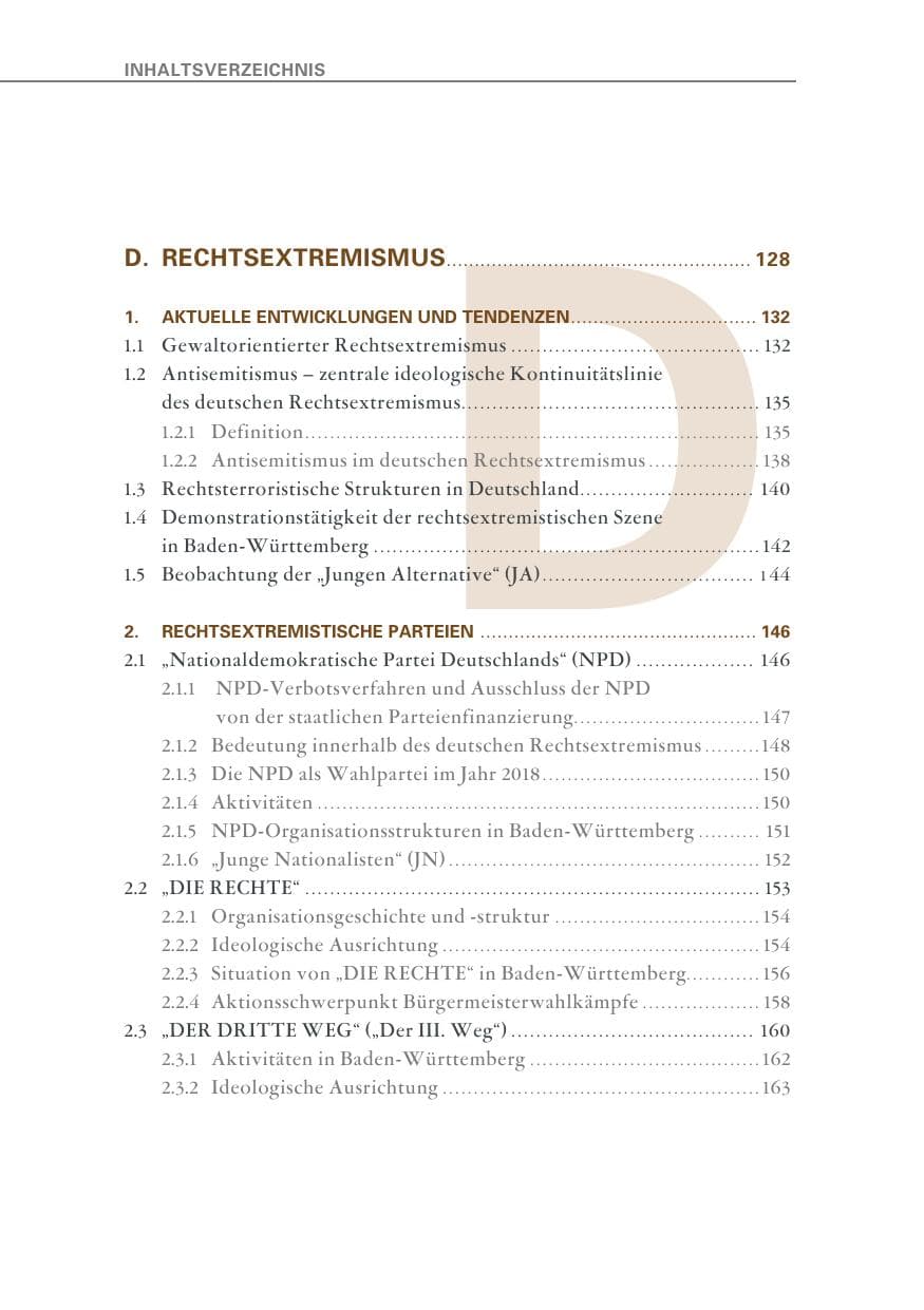 Seite 14 des Verfassungsschutzbericht 2018 Baden-Württemberg