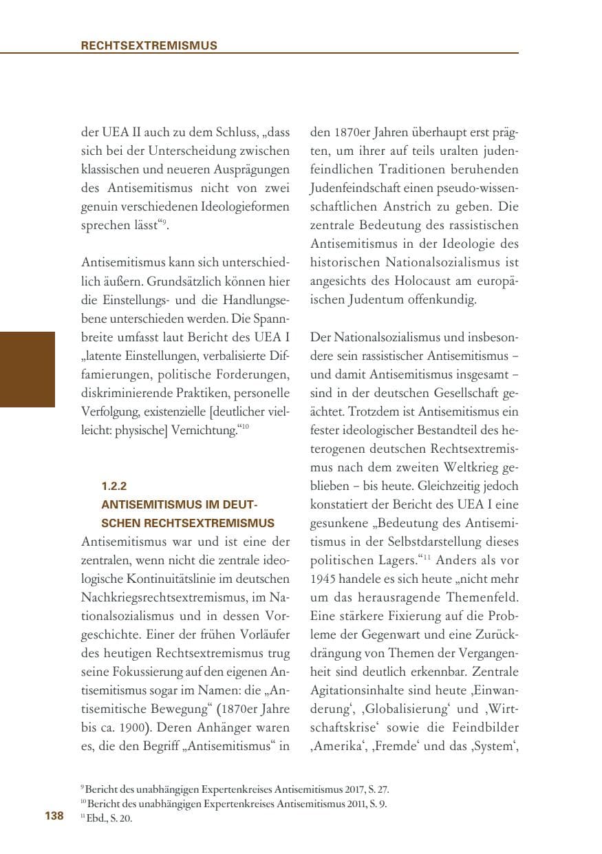 Seite 138 des Verfassungsschutzbericht 2018 Baden-Württemberg