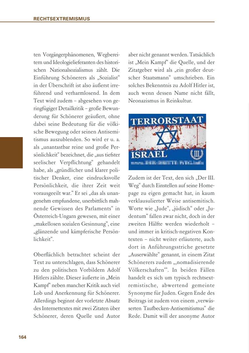 Seite 164 des Verfassungsschutzbericht 2018 Baden-Württemberg