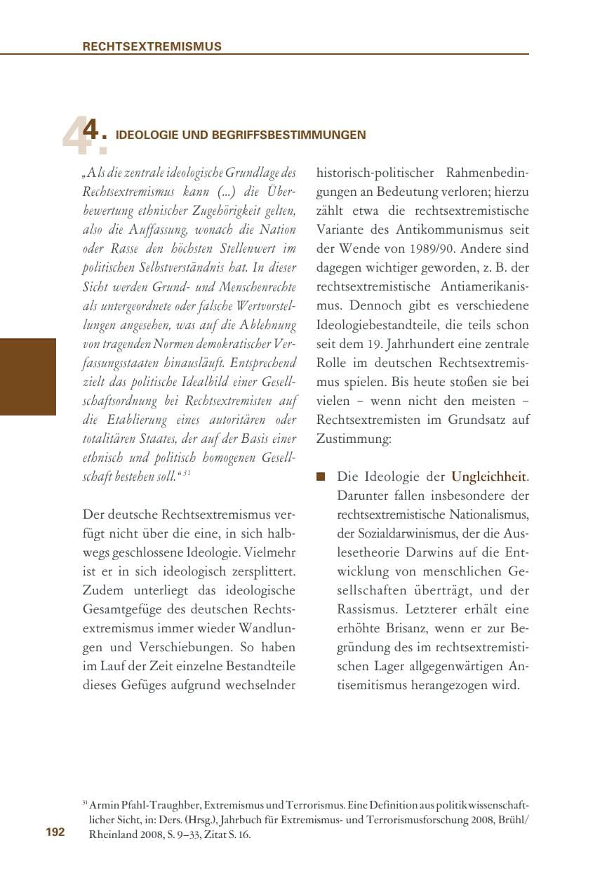 Seite 192 des Verfassungsschutzbericht 2018 Baden-Württemberg