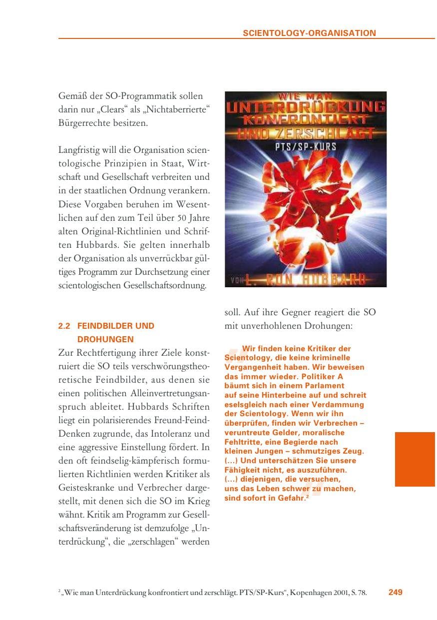 Seite 249 des Verfassungsschutzbericht 2018 Baden-Württemberg