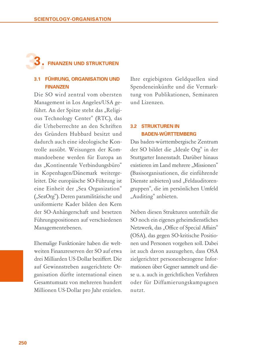 Seite 250 des Verfassungsschutzbericht 2018 Baden-Württemberg